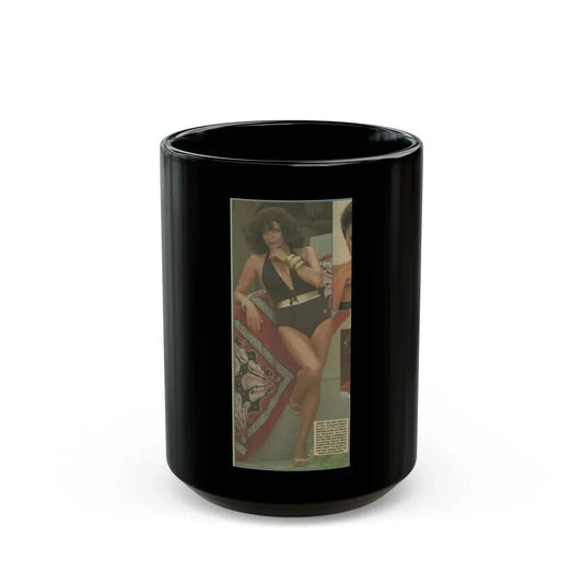 Joan Collins #316 (Vintage Female Icon) Black Coffee Mug 15oz - Go Mug Yourself