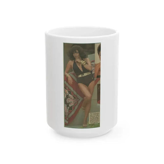 Joan Collins #316 (Vintage Female Icon) White Coffee Mug 15oz - Go Mug Yourself