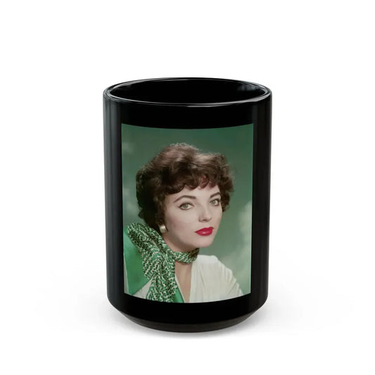 Joan Collins #328 (Vintage Female Icon) Black Coffee Mug 15oz - Go Mug Yourself