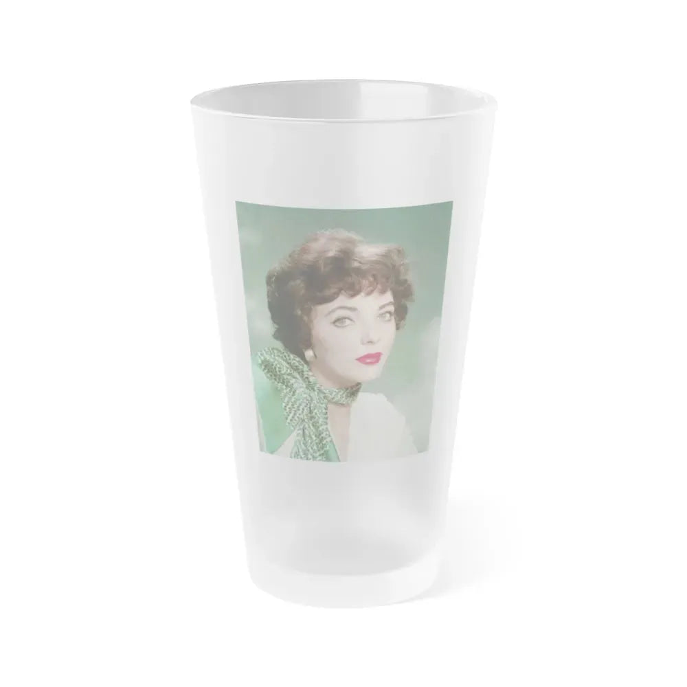 Joan Collins #328 (Vintage Female Icon) Frosted Pint Glass 16oz 16oz Frosted - Go Mug Yourself