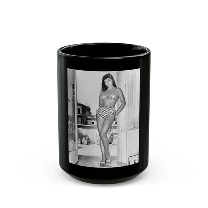 Joan Collins #34 (Vintage Female Icon) Black Coffee Mug 15oz - Go Mug Yourself