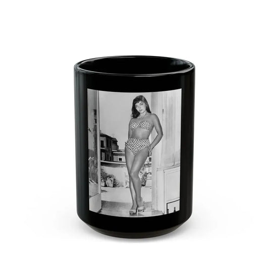 Joan Collins #34 (Vintage Female Icon) Black Coffee Mug 15oz - Go Mug Yourself