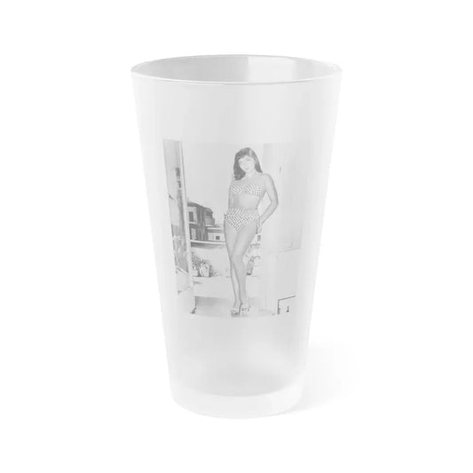 Joan Collins #34 (Vintage Female Icon) Frosted Pint Glass 16oz 16oz Frosted - Go Mug Yourself