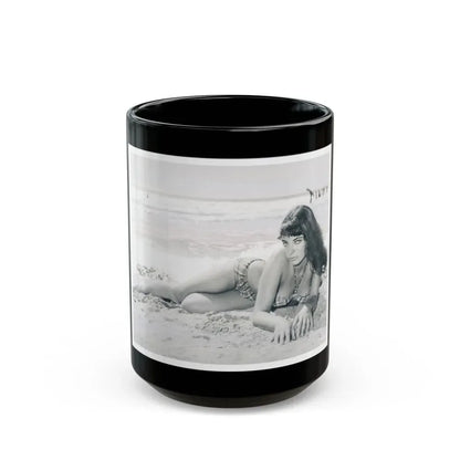 Joan Collins #347 (Vintage Female Icon) Black Coffee Mug 15oz - Go Mug Yourself