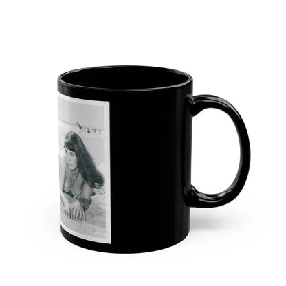 Joan Collins #347 (Vintage Female Icon) Black Coffee Mug - Go Mug Yourself