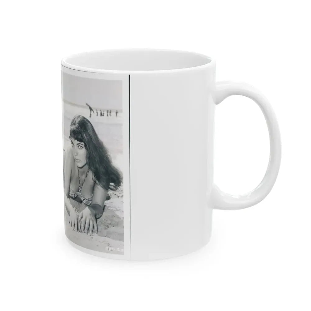 Joan Collins #347 (Vintage Female Icon) White Coffee Mug - Go Mug Yourself