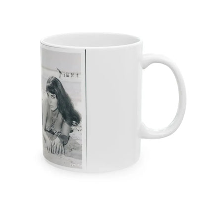 Joan Collins #347 (Vintage Female Icon) White Coffee Mug - Go Mug Yourself