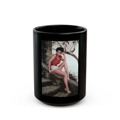 Joan Collins #35 (Vintage Female Icon) Black Coffee Mug 15oz - Go Mug Yourself