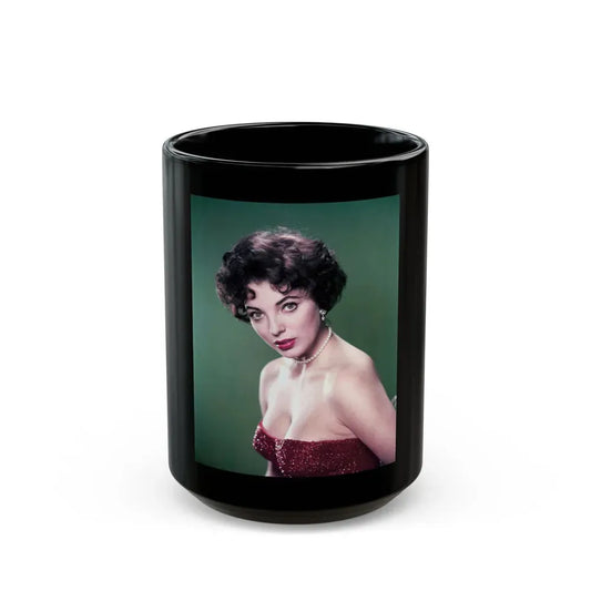 Joan Collins #354 1 (Vintage Female Icon) Black Coffee Mug 15oz - Go Mug Yourself
