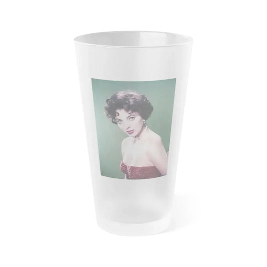 Joan Collins #354 1 (Vintage Female Icon) Frosted Pint Glass 16oz 16oz Frosted - Go Mug Yourself