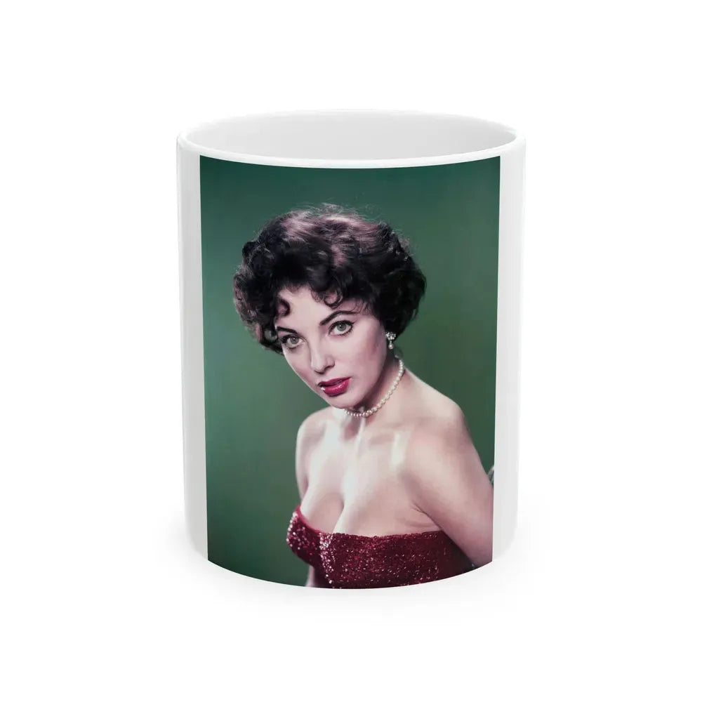 Joan Collins #354 1 (Vintage Female Icon) White Coffee Mug 11oz - Go Mug Yourself