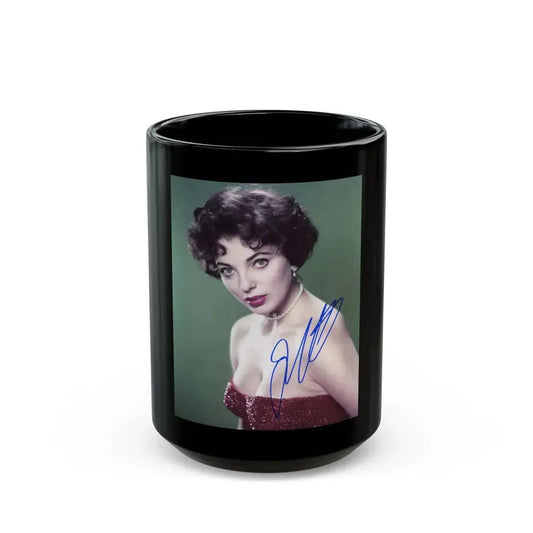 Joan Collins #354 (Vintage Female Icon) Black Coffee Mug 15oz - Go Mug Yourself