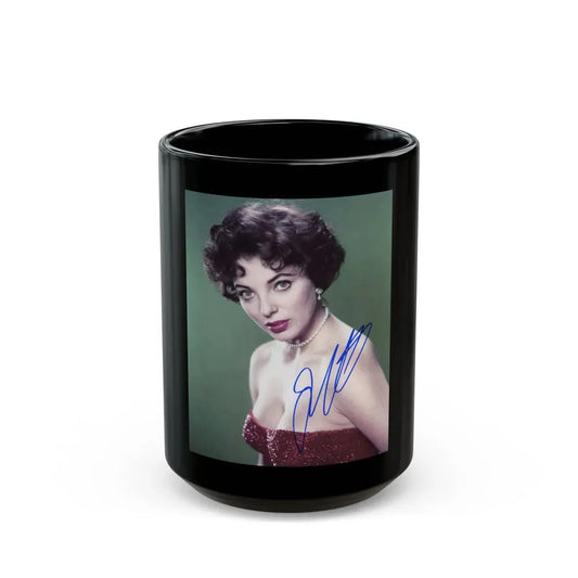 Joan Collins #354 (Vintage Female Icon) Black Coffee Mug 15oz - Go Mug Yourself