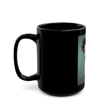 Joan Collins #354 (Vintage Female Icon) Black Coffee Mug - Go Mug Yourself