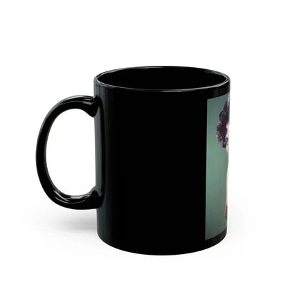 Joan Collins #354 (Vintage Female Icon) Black Coffee Mug - Go Mug Yourself