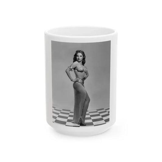 Joan Collins #36 (Vintage Female Icon) White Coffee Mug 15oz - Go Mug Yourself