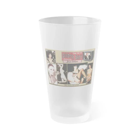 Joan Collins #383 - Montage (Vintage Female Icon) Frosted Pint Glass 16oz 16oz Frosted - Go Mug Yourself