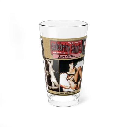 Joan Collins #383 - Montage (Vintage Female Icon) Pint Glass 16oz 16oz - Go Mug Yourself
