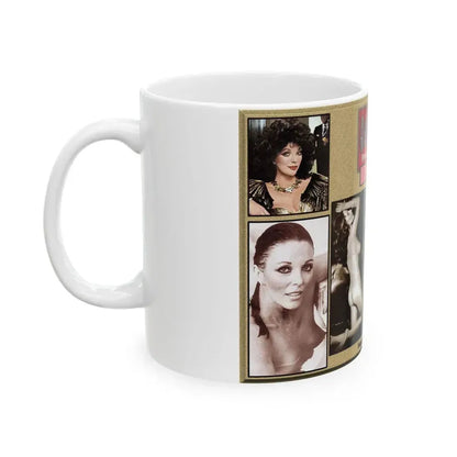 Joan Collins #383 - Montage (Vintage Female Icon) White Coffee Mug - Go Mug Yourself