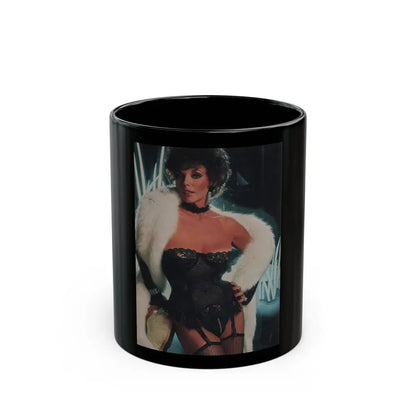 Joan Collins #385 - Dec. 1983 Playboy Photo (Vintage Female Icon) Black Coffee Mug 11oz - Go Mug Yourself