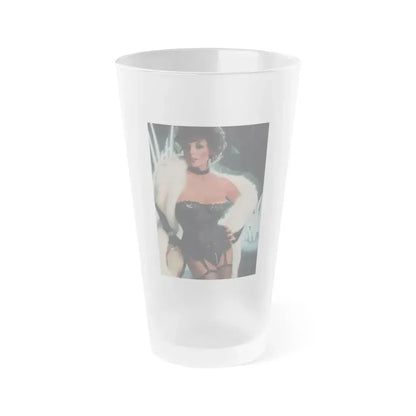 Joan Collins #385 - Dec. 1983 Playboy Photo (Vintage Female Icon) Frosted Pint Glass 16oz 16oz Frosted - Go Mug Yourself