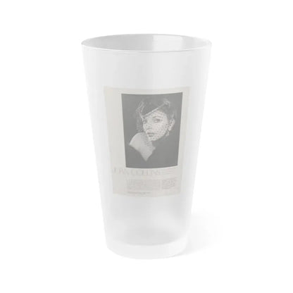 Joan Collins #386 - Dec. 1983 Playboy Photo (Vintage Female Icon) Frosted Pint Glass 16oz 16oz Frosted - Go Mug Yourself