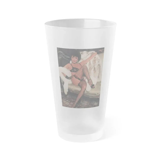 Joan Collins #387 - Dec. 1983 Playboy Photo (Vintage Female Icon) Frosted Pint Glass 16oz 16oz Frosted - Go Mug Yourself