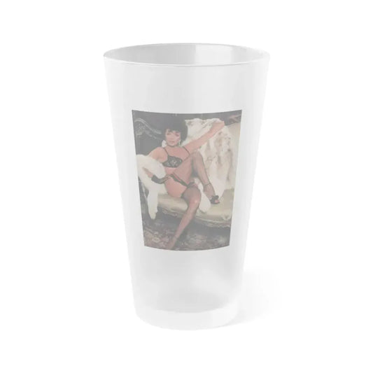 Joan Collins #387 - Dec. 1983 Playboy Photo (Vintage Female Icon) Frosted Pint Glass 16oz 16oz Frosted - Go Mug Yourself