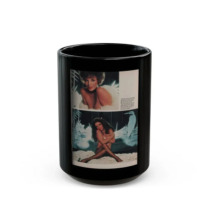Joan Collins #388 - Dec. 1983 Playboy Photo (Vintage Female Icon) Black Coffee Mug 15oz - Go Mug Yourself