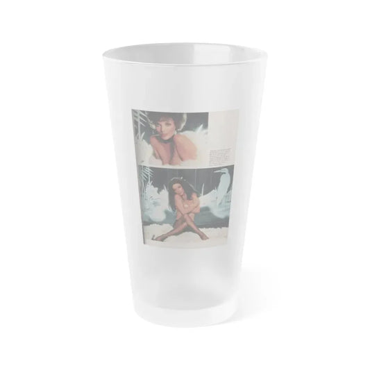 Joan Collins #388 - Dec. 1983 Playboy Photo (Vintage Female Icon) Frosted Pint Glass 16oz 16oz Frosted - Go Mug Yourself