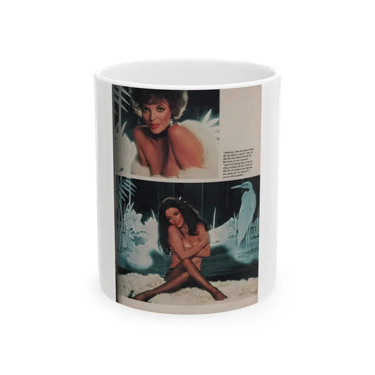 Joan Collins #388 - Dec. 1983 Playboy Photo (Vintage Female Icon) White Coffee Mug 11oz - Go Mug Yourself