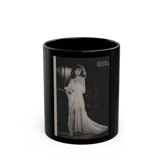 Joan Collins #389 - Dec. 1983 Playboy Photo (Vintage Female Icon) Black Coffee Mug 11oz - Go Mug Yourself