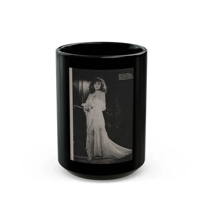 Joan Collins #389 - Dec. 1983 Playboy Photo (Vintage Female Icon) Black Coffee Mug 15oz - Go Mug Yourself