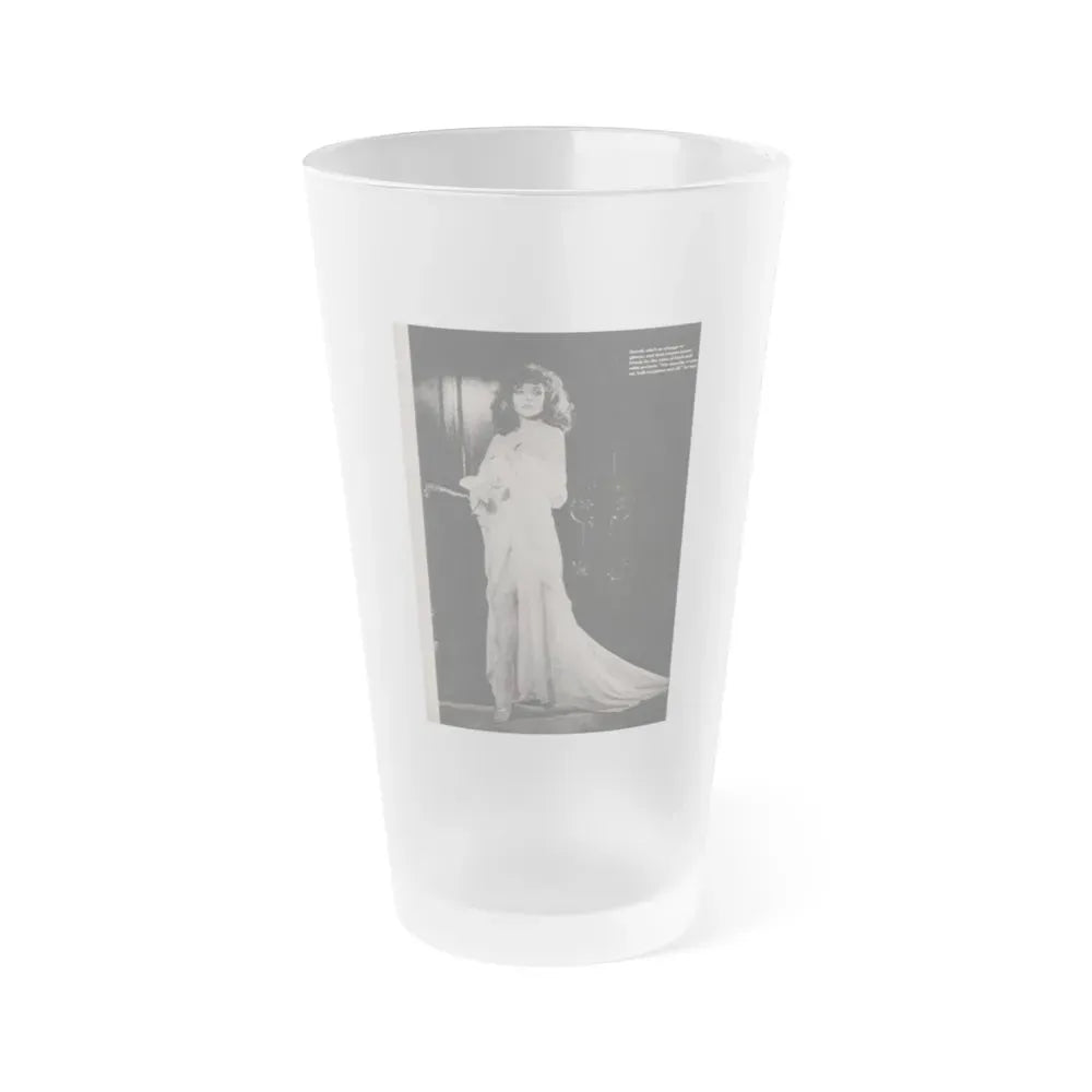 Joan Collins #389 - Dec. 1983 Playboy Photo (Vintage Female Icon) Frosted Pint Glass 16oz 16oz Frosted - Go Mug Yourself