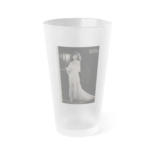 Joan Collins #389 - Dec. 1983 Playboy Photo (Vintage Female Icon) Frosted Pint Glass 16oz 16oz Frosted - Go Mug Yourself