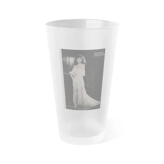 Joan Collins #389 - Dec. 1983 Playboy Photo (Vintage Female Icon) Frosted Pint Glass 16oz 16oz Frosted - Go Mug Yourself