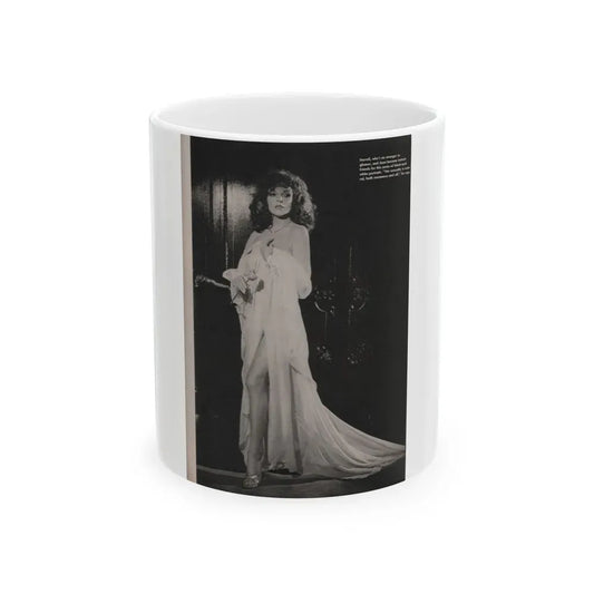 Joan Collins #389 - Dec. 1983 Playboy Photo (Vintage Female Icon) White Coffee Mug 11oz - Go Mug Yourself