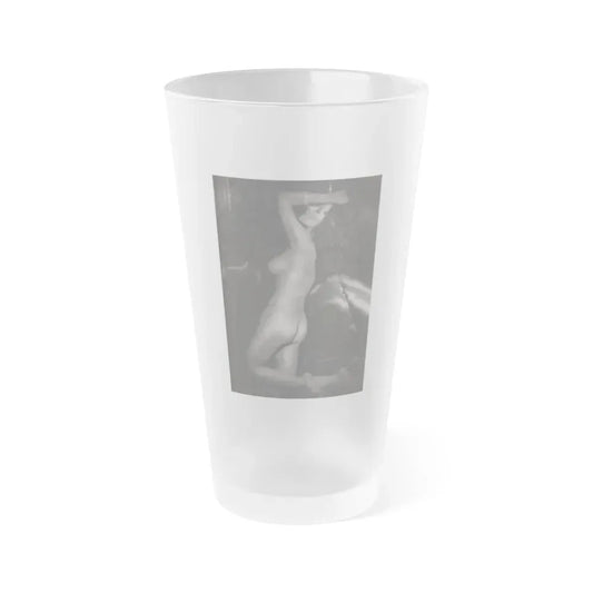 Joan Collins #390 - Dec. 1983 Playboy Photo (Vintage Female Icon) Frosted Pint Glass 16oz 16oz Frosted - Go Mug Yourself