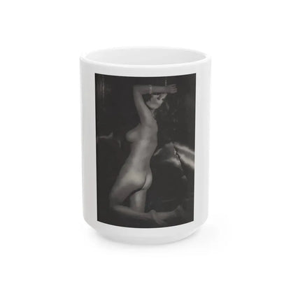 Joan Collins #390 - Dec. 1983 Playboy Photo (Vintage Female Icon) White Coffee Mug 15oz - Go Mug Yourself