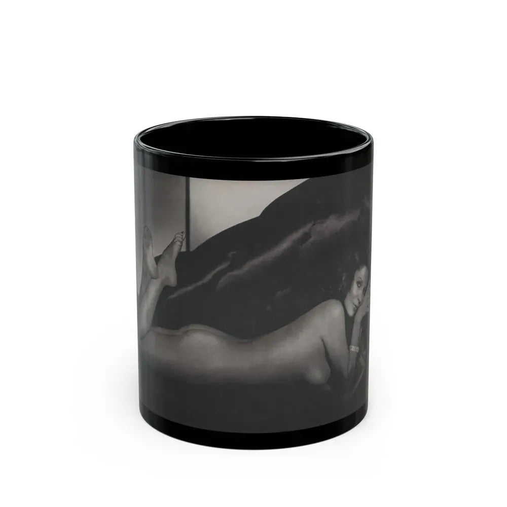 Joan Collins #391 - Dec. 1983 Playboy Photo (Vintage Female Icon) Black Coffee Mug 11oz - Go Mug Yourself