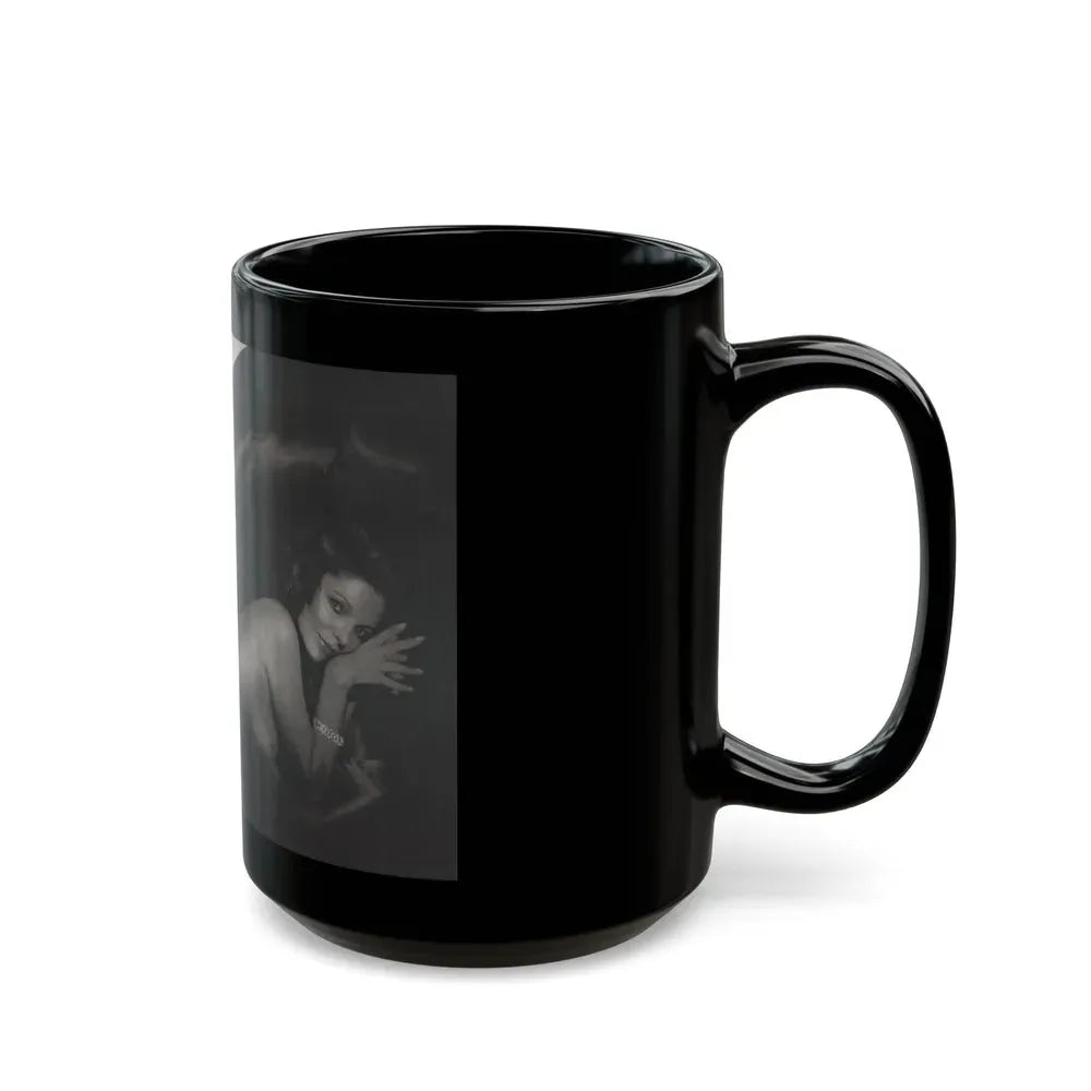 Joan Collins #391 - Dec. 1983 Playboy Photo (Vintage Female Icon) Black Coffee Mug - Go Mug Yourself