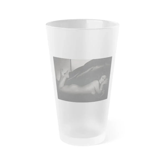 Joan Collins #391 - Dec. 1983 Playboy Photo (Vintage Female Icon) Frosted Pint Glass 16oz 16oz Frosted - Go Mug Yourself