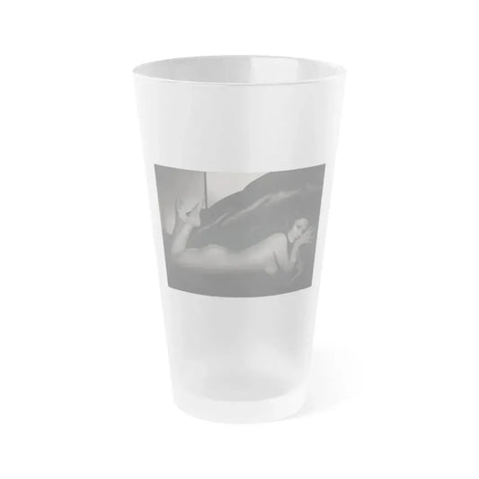 Joan Collins #391 - Dec. 1983 Playboy Photo (Vintage Female Icon) Frosted Pint Glass 16oz 16oz Frosted - Go Mug Yourself