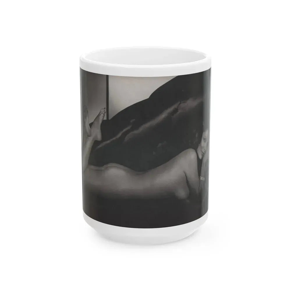 Joan Collins #391 - Dec. 1983 Playboy Photo (Vintage Female Icon) White Coffee Mug 15oz - Go Mug Yourself