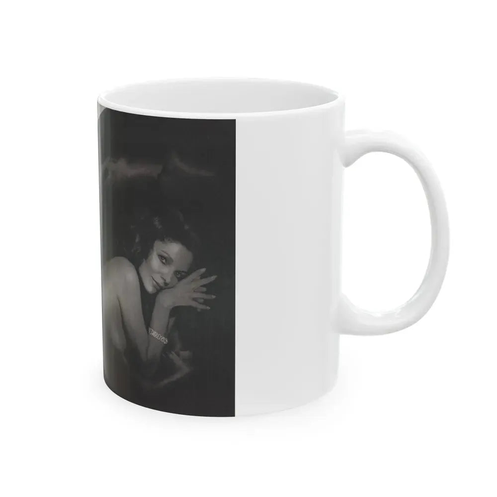 Joan Collins #391 - Dec. 1983 Playboy Photo (Vintage Female Icon) White Coffee Mug - Go Mug Yourself