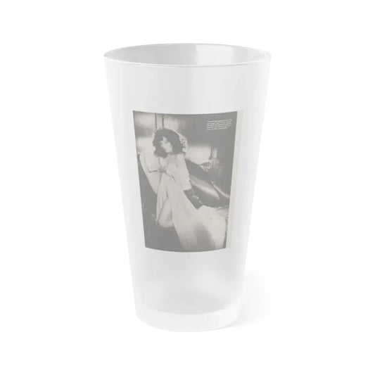 Joan Collins #392 - Dec. 1983 Playboy Photo (Vintage Female Icon) Frosted Pint Glass 16oz 16oz Frosted - Go Mug Yourself