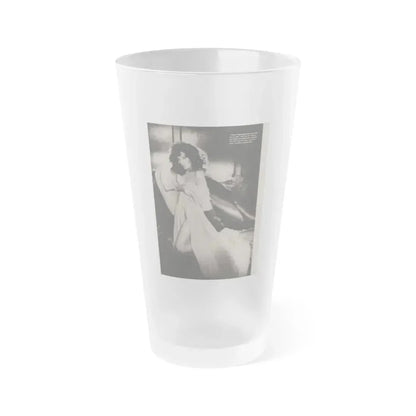 Joan Collins #392 - Dec. 1983 Playboy Photo (Vintage Female Icon) Frosted Pint Glass 16oz 16oz Frosted - Go Mug Yourself