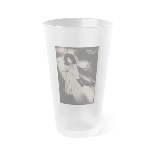 Joan Collins #392 - Dec. 1983 Playboy Photo (Vintage Female Icon) Frosted Pint Glass 16oz 16oz Frosted - Go Mug Yourself