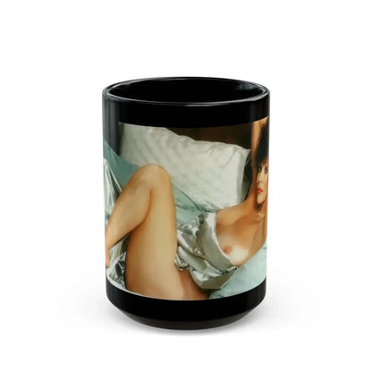 Joan Collins #393 - Dec. 1983 Playboy Photo (Vintage Female Icon) Black Coffee Mug 15oz - Go Mug Yourself