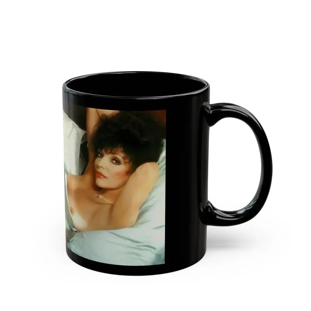 Joan Collins #393 - Dec. 1983 Playboy Photo (Vintage Female Icon) Black Coffee Mug - Go Mug Yourself